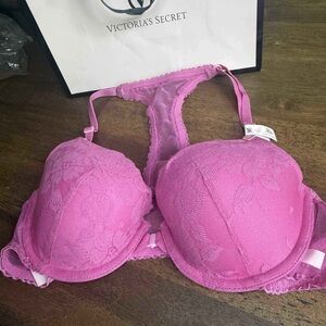 Victoria's Secret Fuchsia Lace Bra 36C